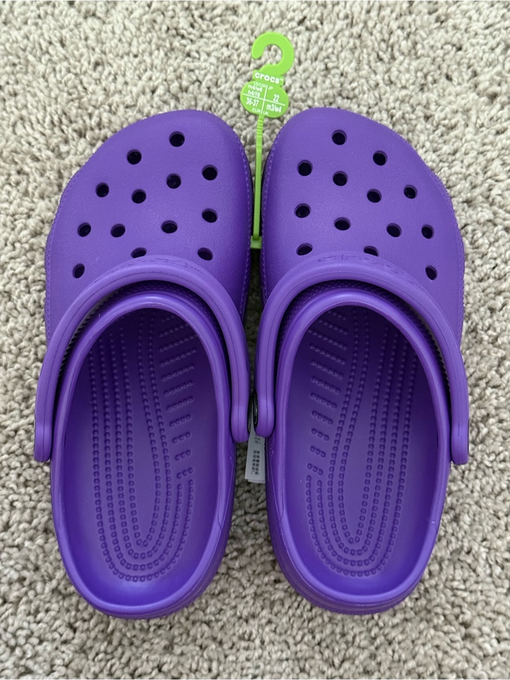 CROCS Kids' Classic Clog in Bright Purple